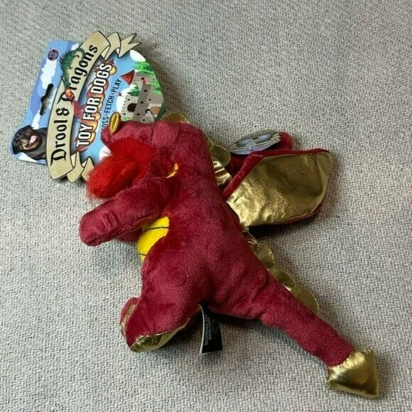 Drools Dungeons & Dragons Plush Dog Toy NWT Red Puppy Gift Gamer Dragon - Picture 2 of 7